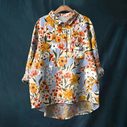 Garance - Cămașă tradițională feminină cu mâneci lungi