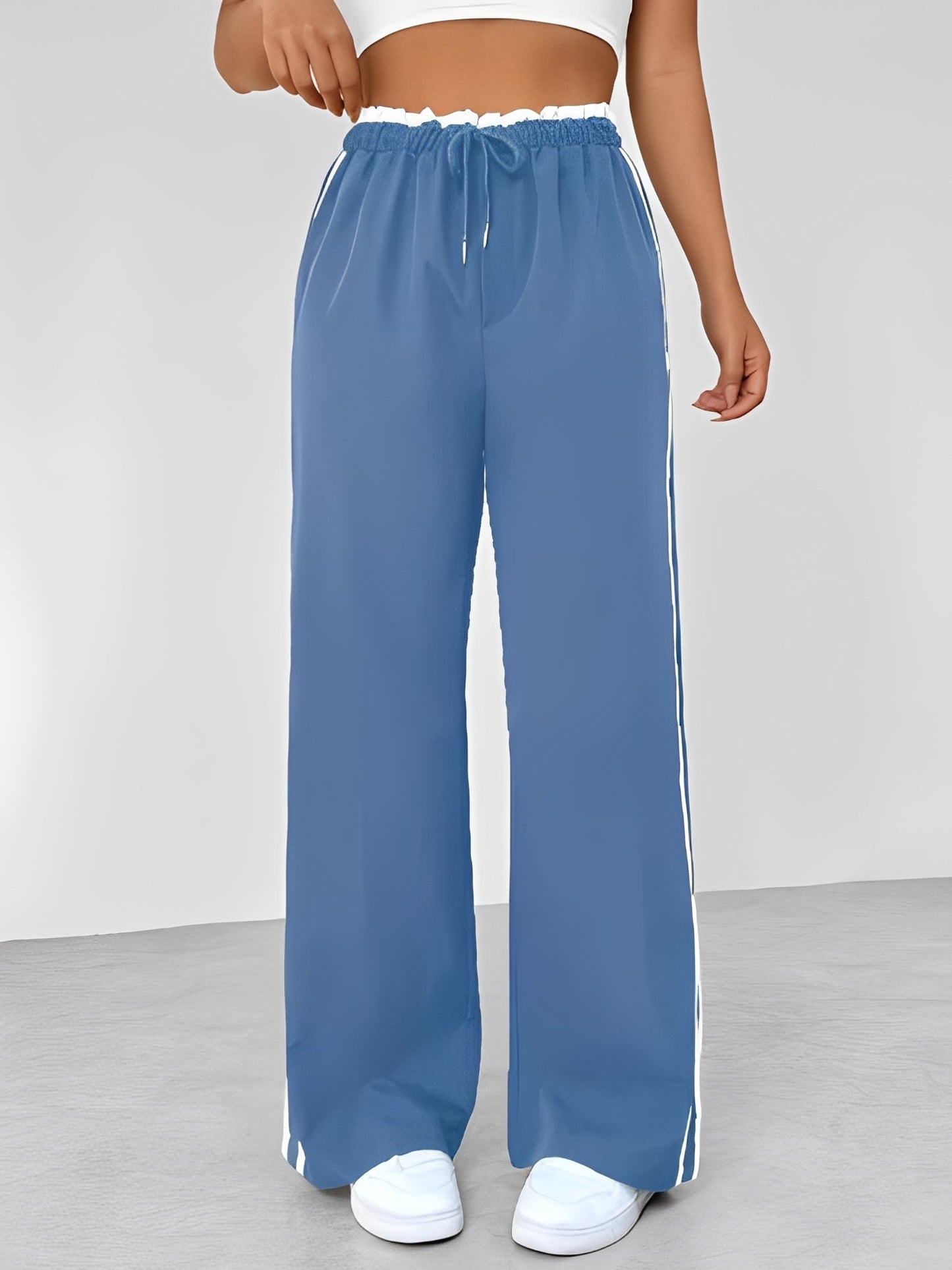 Eleanor - Pantaloni sport, largi și drepți pentru femei