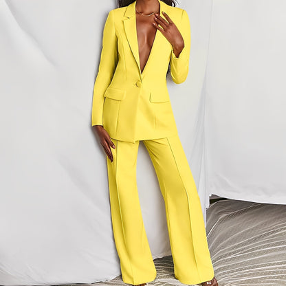 Darcey - Set de sacou și pantaloni formal casual pentru femei