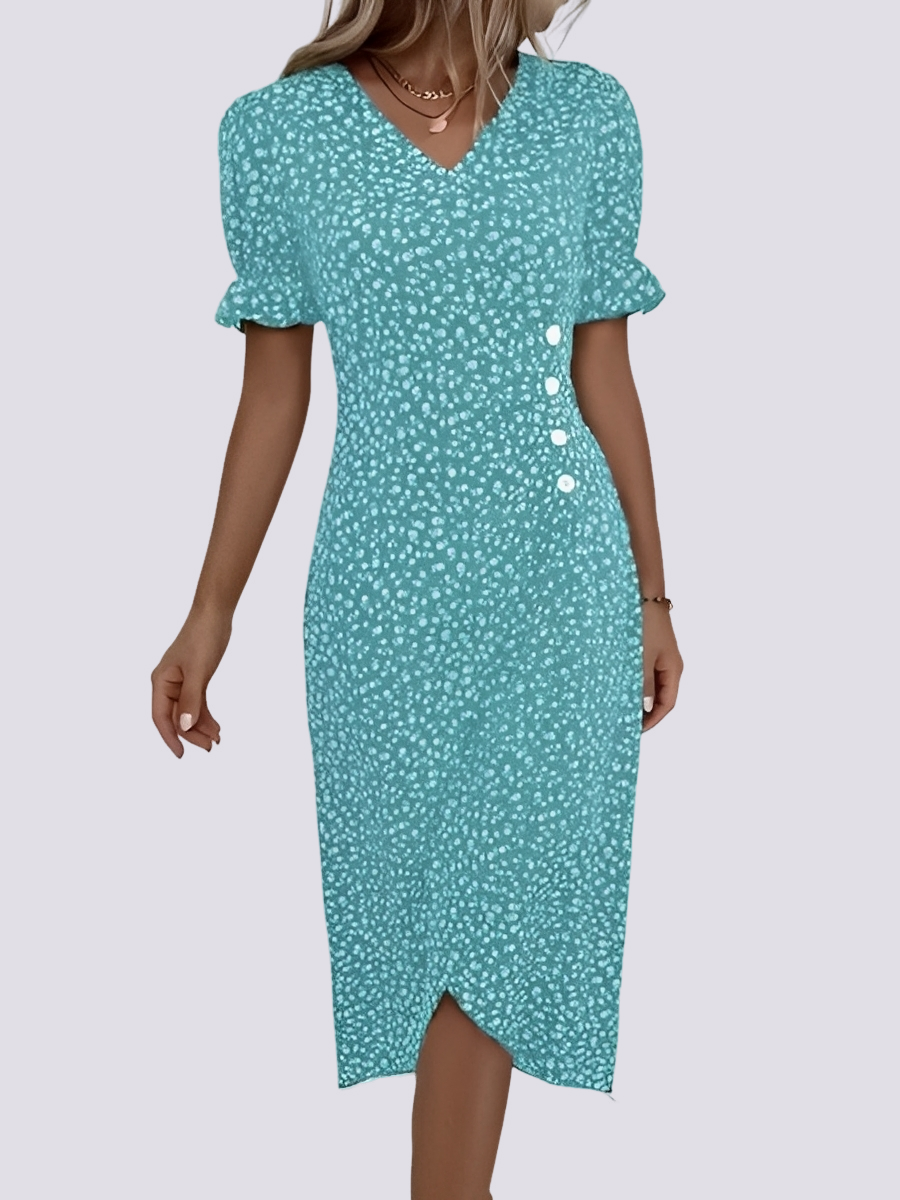 Fannie - Rochie elegantă cu model floral pentru femei