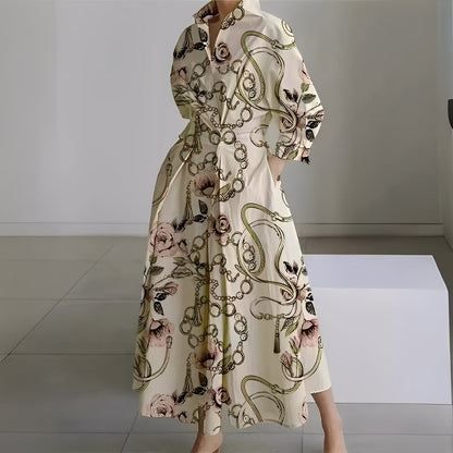 Lavina - Rochie comodă cu mâneci lungi și buzunare pentru femei