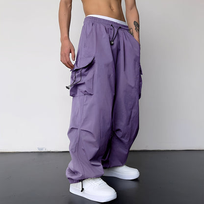 Kaleb - Pantaloni Cargo Baggy Stilați pentru Bărbați