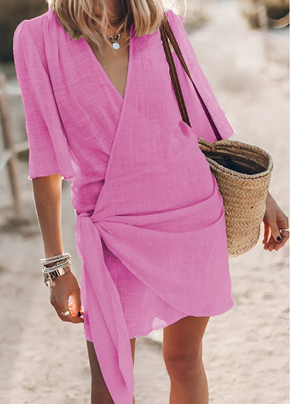 Allie - Rochie lejeră petrecută cu decolteu în V pentru femei