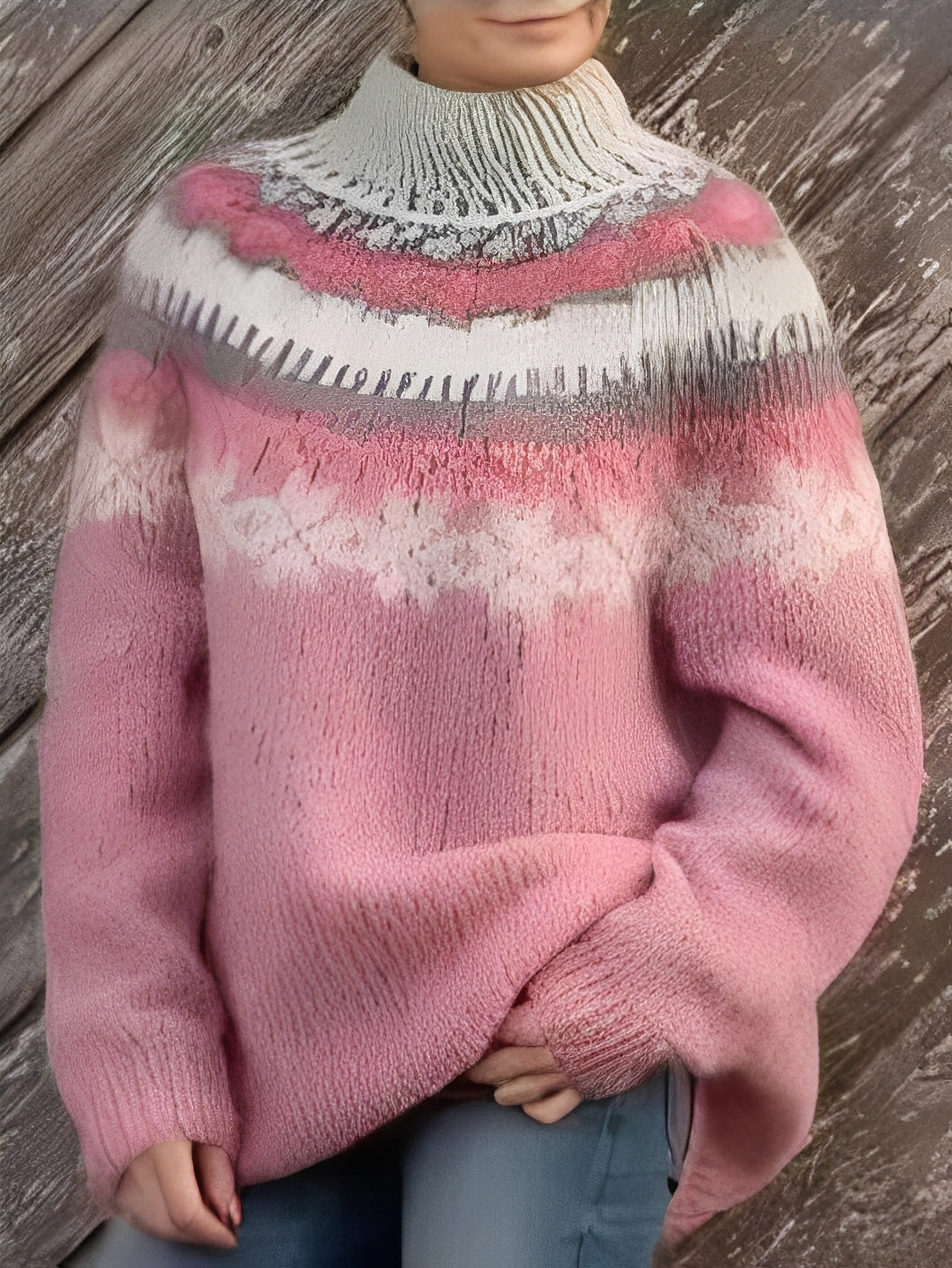 Lorine - Pulover călduros cu design elegant pentru femei