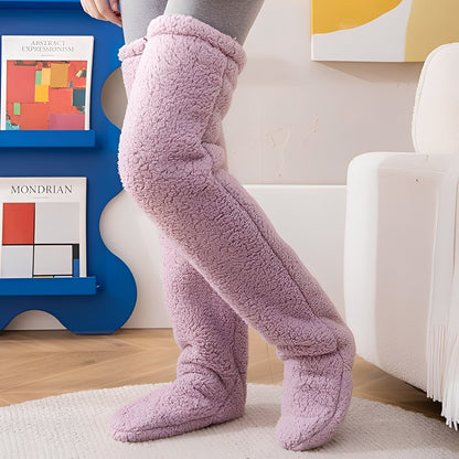 Camellia - Șosete de iarnă călduroase, până la genunchi, pentru femei