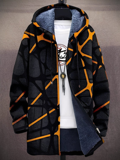 Trenton - Jachetă modernă cu glugă și imprimeu pentru bărbați