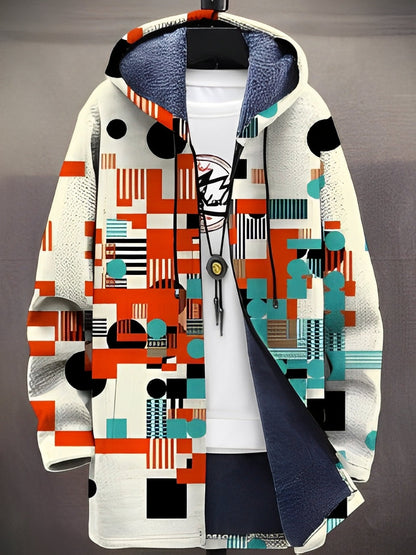 Trenton - Jachetă modernă cu glugă și imprimeu pentru bărbați