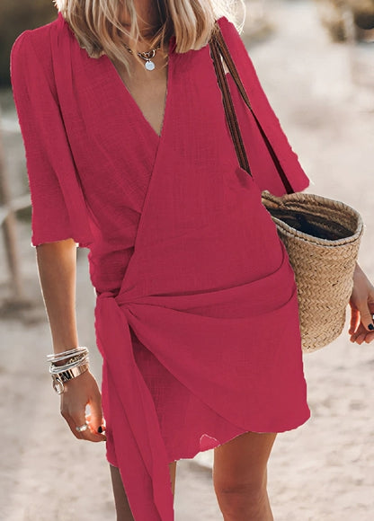 Allie - Rochie lejeră petrecută cu decolteu în V pentru femei