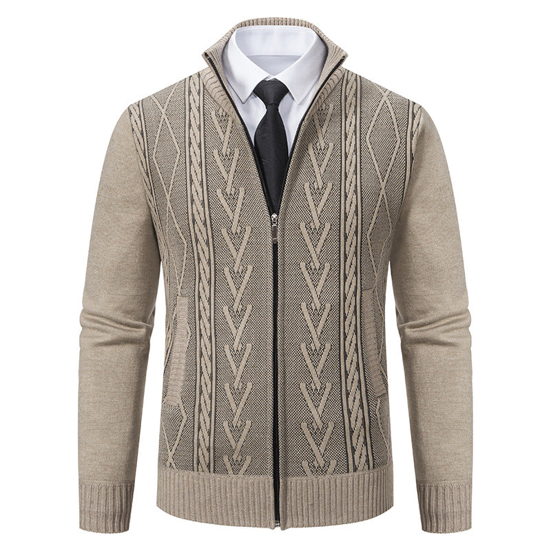 Stafford - Cardigan bărbați cu fermoar, stil elegant