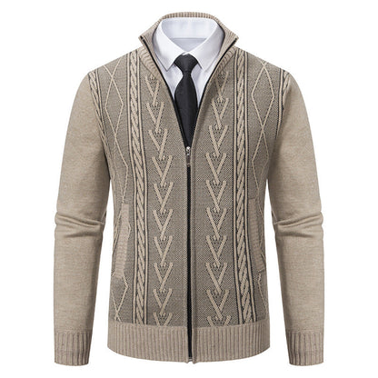 Stafford - Cardigan bărbați cu fermoar, stil elegant