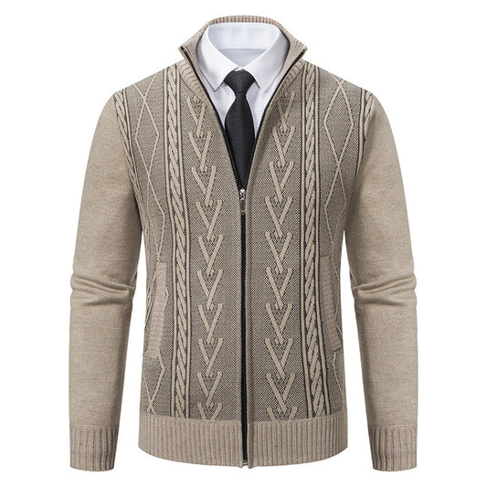 Stafford - Cardigan bărbați cu fermoar, stil elegant