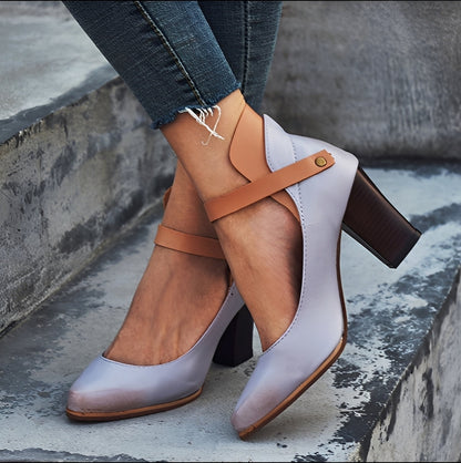 Irene - Sandale elegante cu toc gros pentru femei