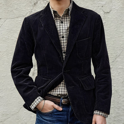 Dalton - Jachetă casual din lână cu buzunare pentru bărbați