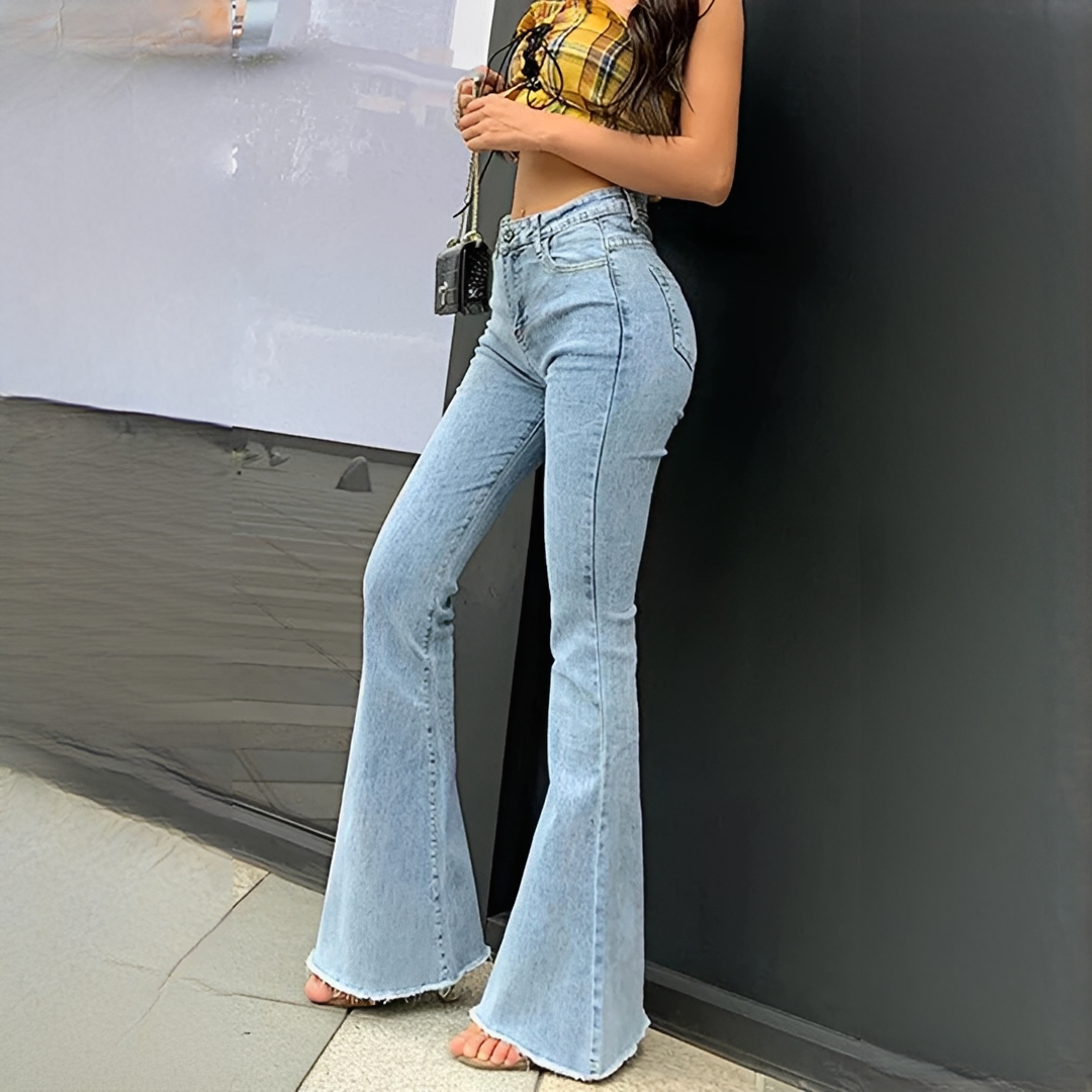 Clarissa - Blugi dama cu talie înaltă