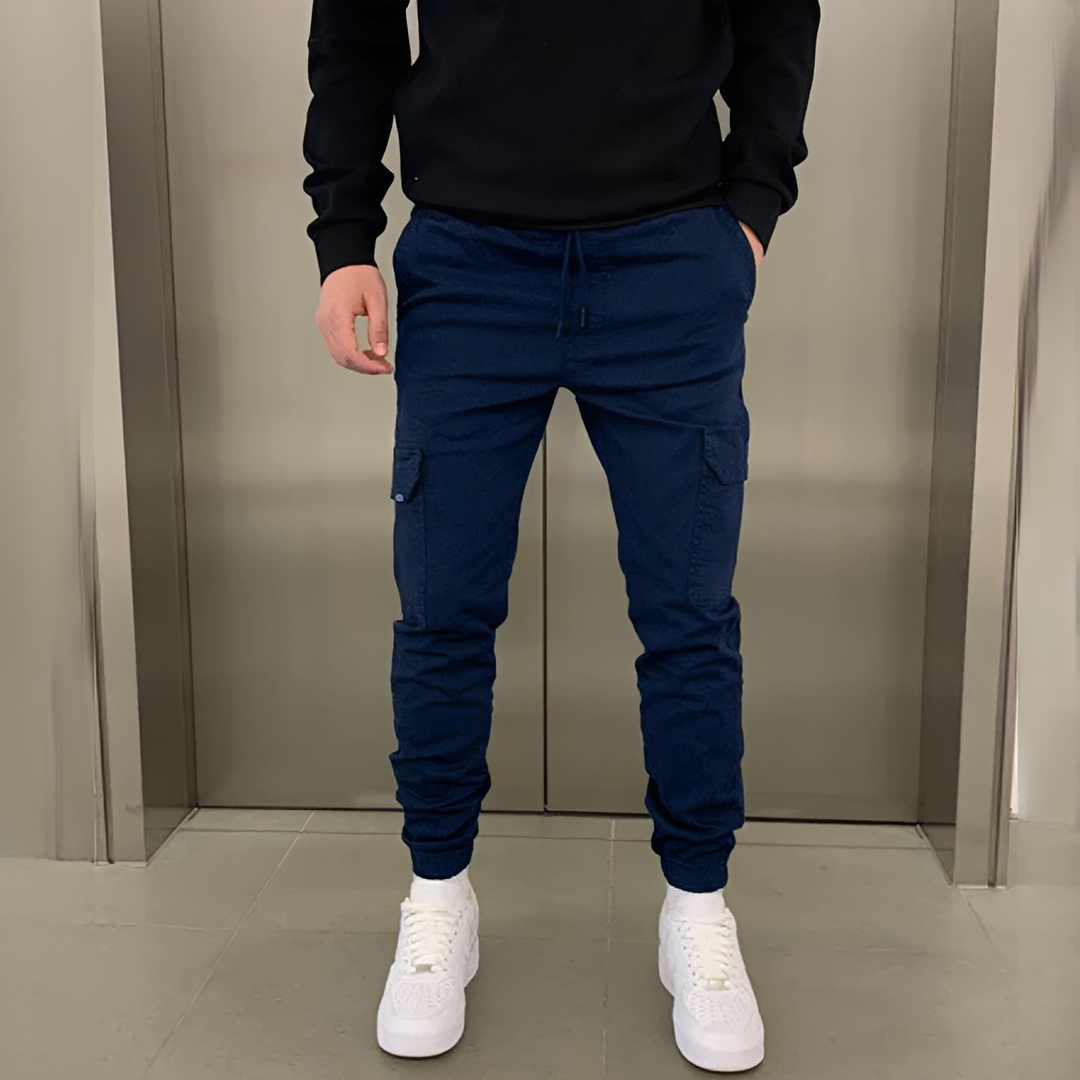 Khalid - Pantalon cargo elastic pentru bărbați