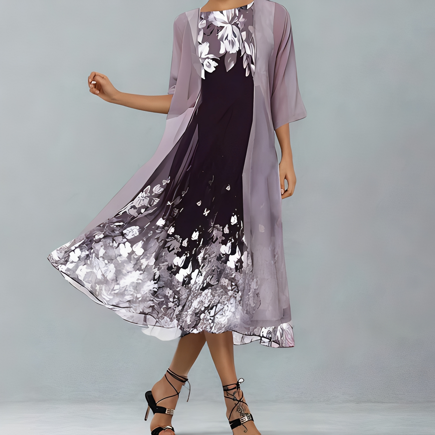 Jeizel - Set de vară floral cu două piese pentru femei