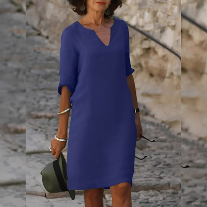 Guilaine - Rochie stilată cu decolteu în V pentru femei