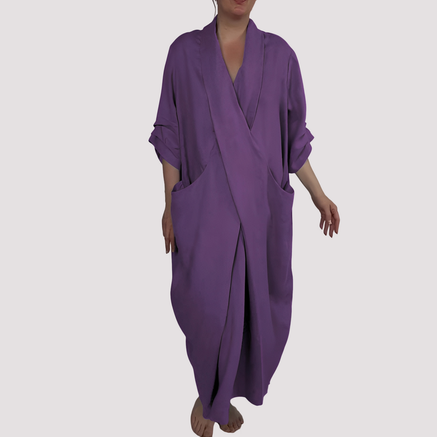 Alicia - Rochie lungă, lejeră, cu buzunar pentru femei