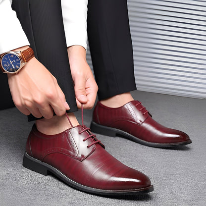 Beckham - Pantofi eleganți cu șiret în stil brogue pentru bărbați