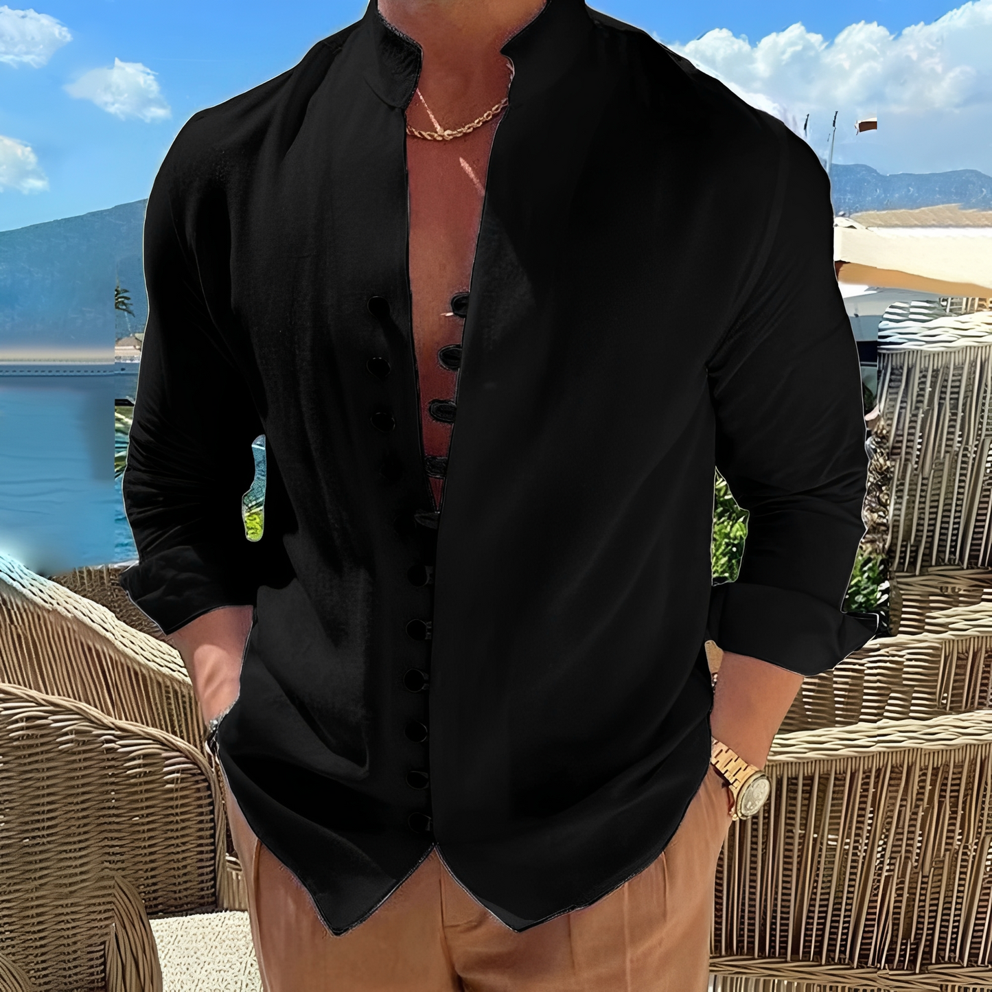 Dexter - Cămașă casual cu mâneci lungi, croială lejeră pentru bărbați