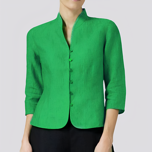 Alesha - Bluză clasică cu mâneci lungi pentru femei