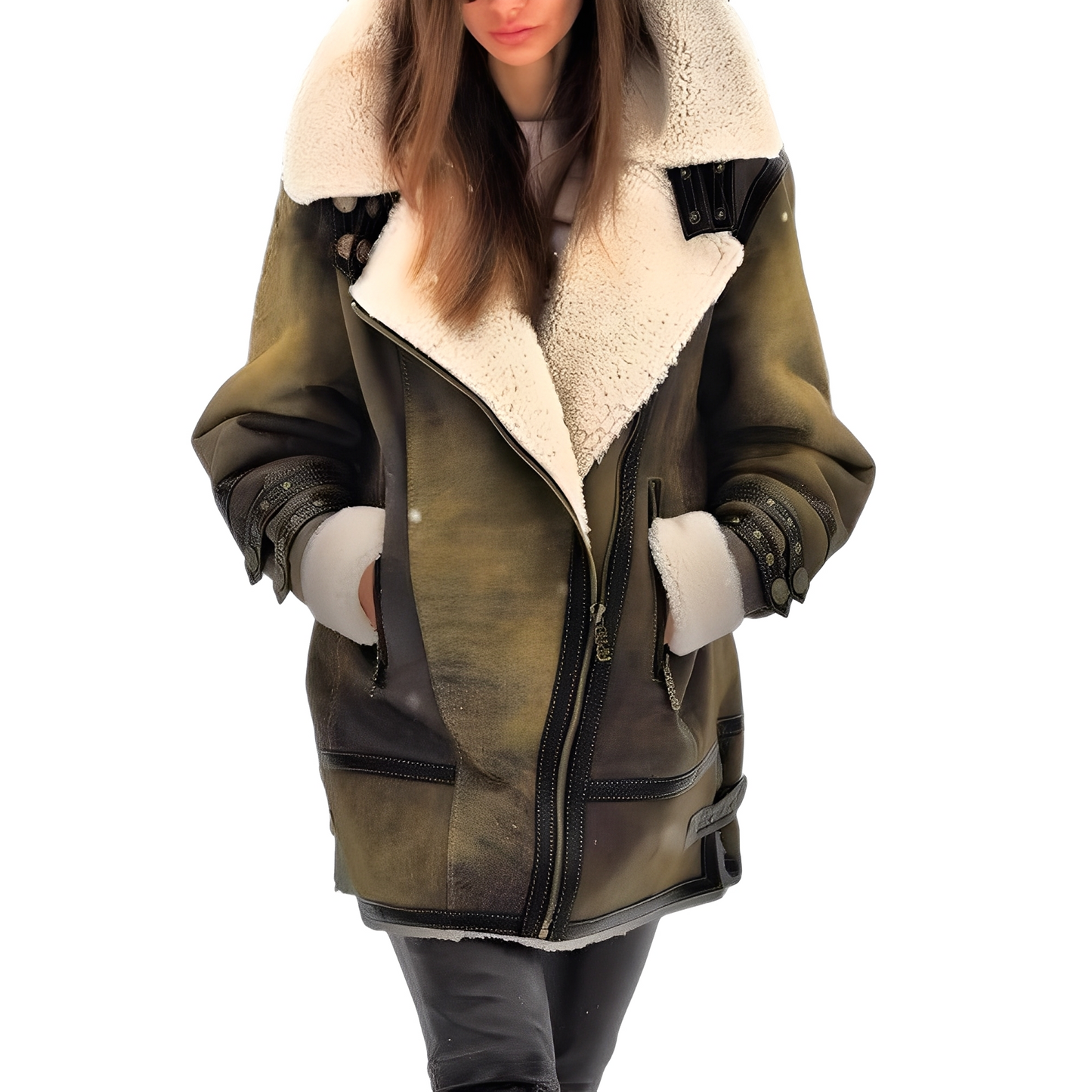 Leilani - Jachetă elegantă din piele cu căptușeală călduroasă pentru femei