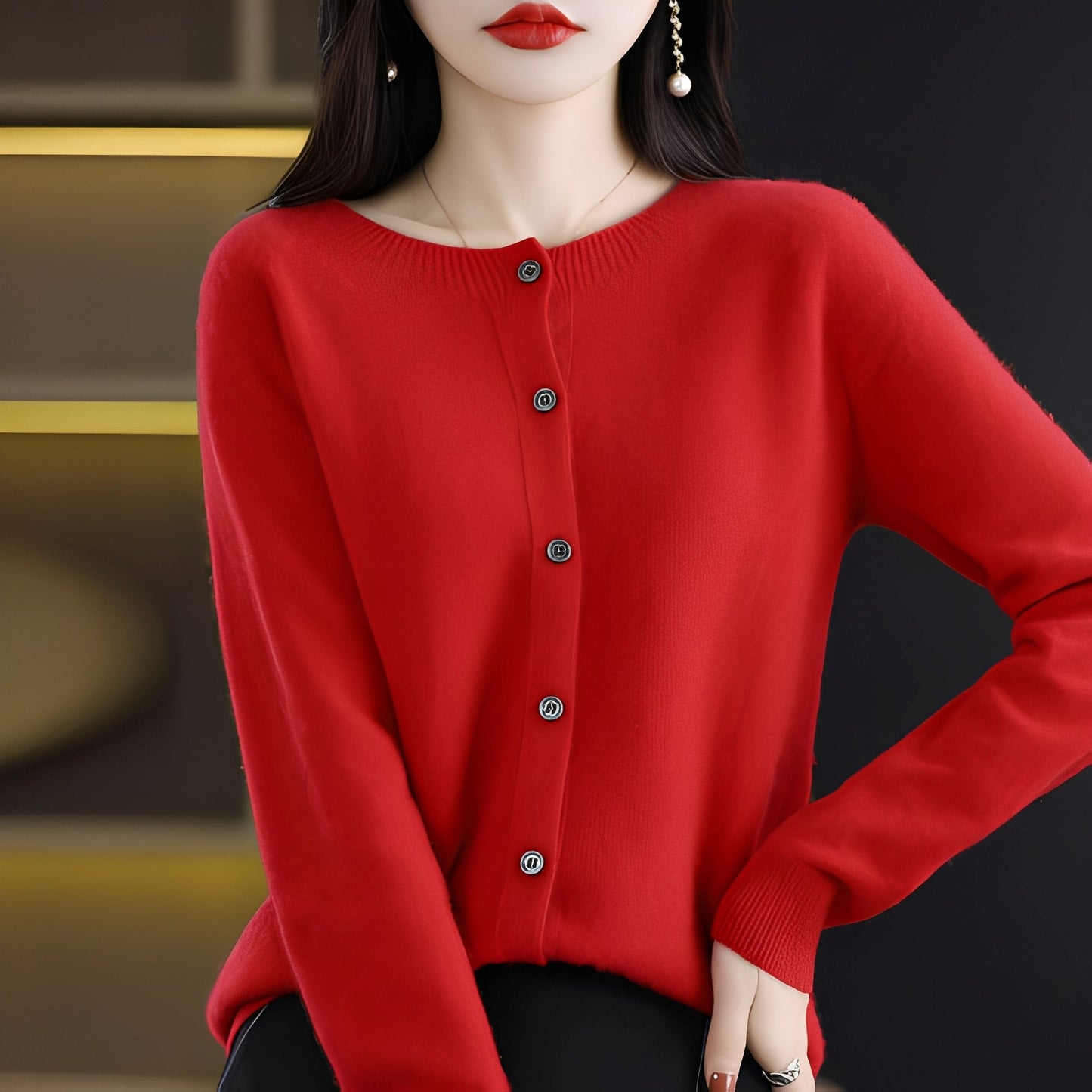 Haydée - Cardigan elegant cu nasturi pentru femei