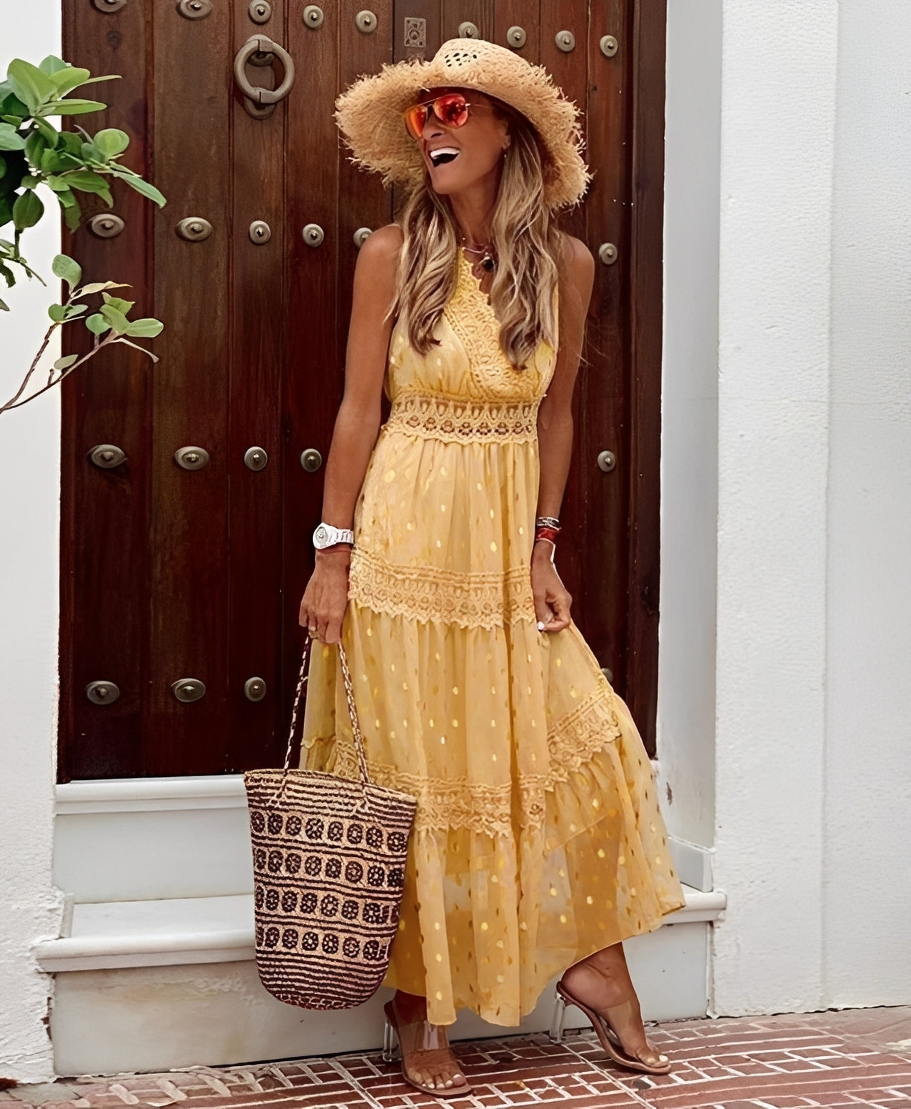 Jesse - Fustă maxi stilată în stil Boho-Chic pentru femei