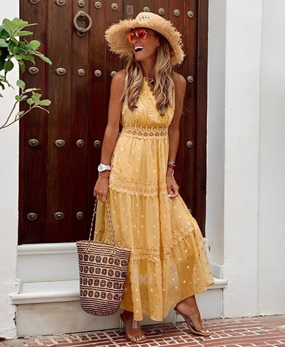 Jesse - Fustă maxi stilată în stil Boho-Chic pentru femei