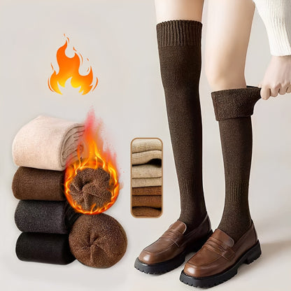 Shirlee - Șosete elegante peste genunchi, calde și groase