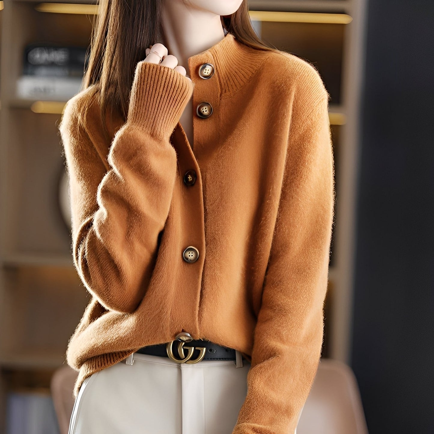 Michelle - Cardigan elegant, ușor tricotat pentru femei