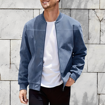 Easton - Jachetă clasică și stilată din piele întoarsă pentru bărbați