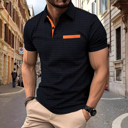 Benson - Tricou polo cu croială slim-fit pentru bărbați, sofisticat