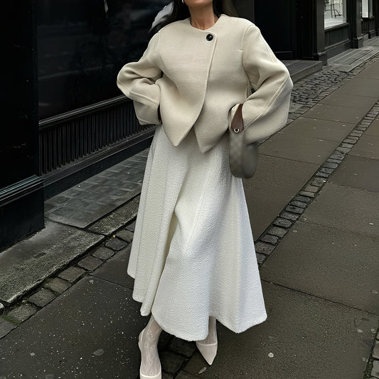 Beatrice - Elegant scurt manta de lână pentru femei