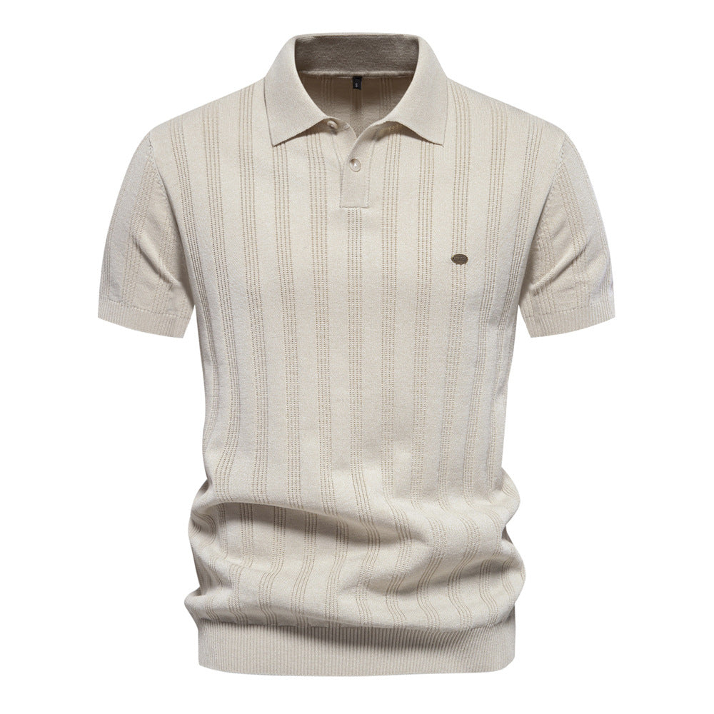 Paxton - Polo lejer din lână merinos pentru bărbați