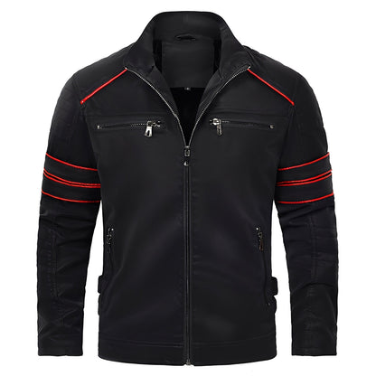 Jerold - Geacă de piele sofisticată pentru motocicliști, pentru bărbați
