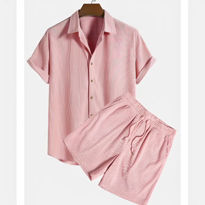 Charley - Set confortabil din două piese de catifea pentru bărbați