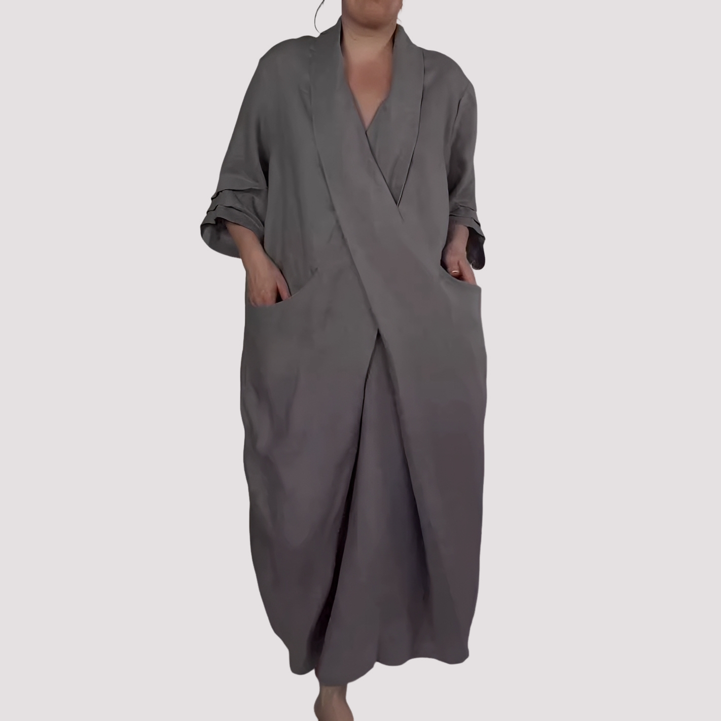 Alicia - Rochie lungă, lejeră, cu buzunar pentru femei