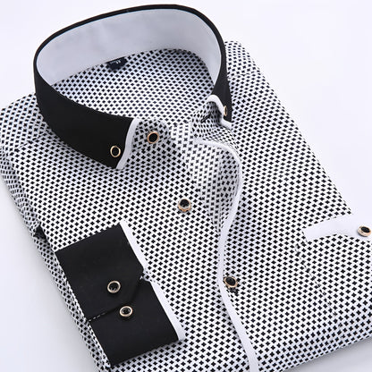 Nolhan - Cămașă tradițională cu mâneci lungi pentru bărbați