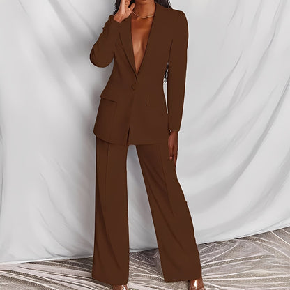 Darcey - Set de sacou și pantaloni formal casual pentru femei
