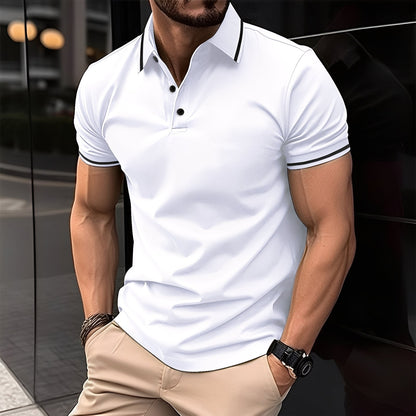 Mervyn - Polo Sport Casual cu Mâneca Scurtă pentru Bărbați