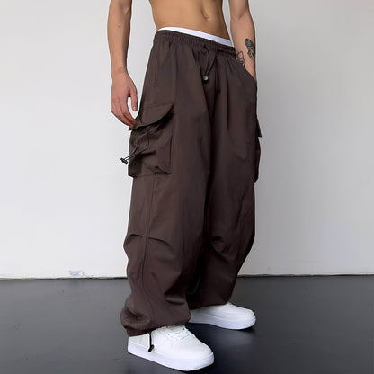 Kaleb - Pantaloni Cargo Baggy Stilați pentru Bărbați