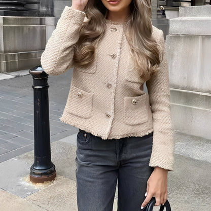 Samantha - Jachetă stilată din tweed de lână pentru femei