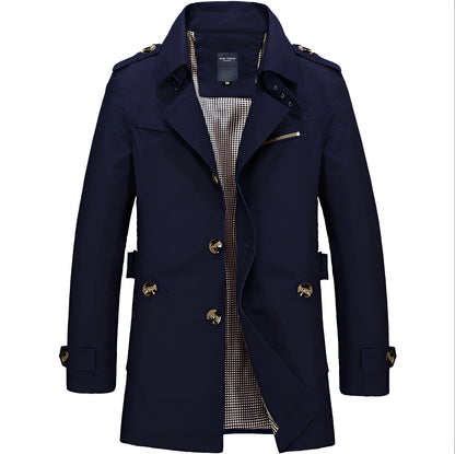 Kolton - Elegant Windbreaker-Trenchcoat pentru bărbați