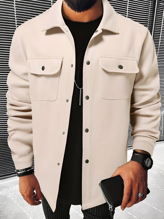 Francis - Jachetă cu carouri și buzunare pentru bărbați, stil casual