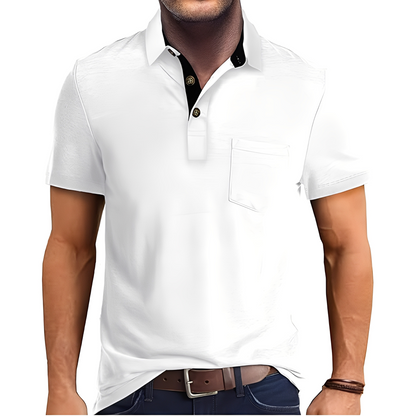 Abner - Tricou polo retro cu mâneci scurte pentru bărbați
