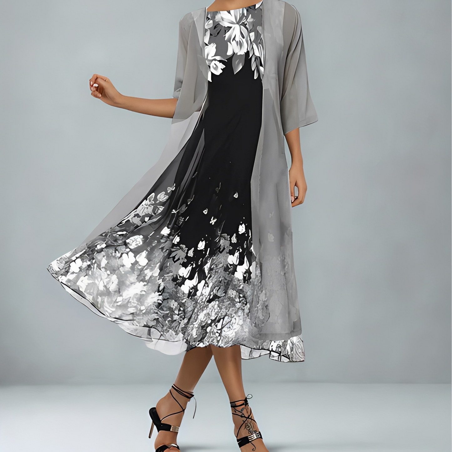 Jeizel - Set de vară floral cu două piese pentru femei