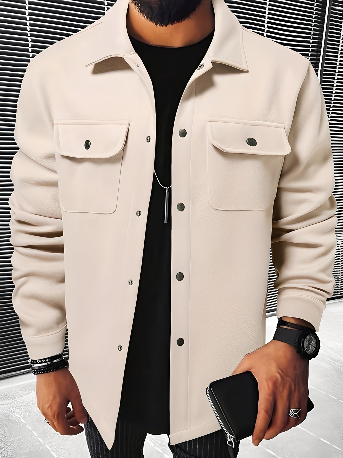 Clinton - Jachetă modernă pentru bărbați cu revere și buzunare