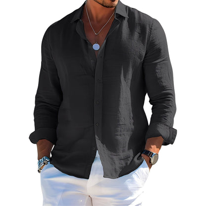 Félicien - Polo-uri clasice bărbătești cu mânecă lungă