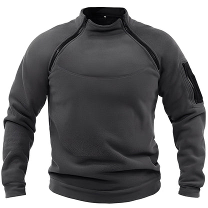 Wilbur - Pulover călduros din fleece cu fermoar pentru bărbați